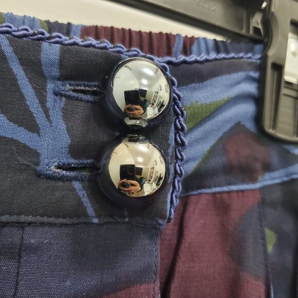 Componix Petites Women's Vintage Navy Abstract Matching Skirt Blouse Set Sz 6/8P - Picture 7 of 11